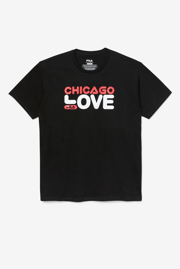 Camisetas Fila Hombre Negras - Chicago Love - España 960384UQI